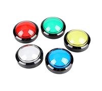 Steowsey 5X Boutons D'Arcade 60Mm DôMe 2,36 Pouces LED Bouton Poussoir avec Micro-Interrupteur pour Console de Jeux VidéO de Machine D'Arcade