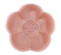 Steowsey BoîTe de Rangement pour Collations, Plateau de Collations en Forme de Fleur avec Couvercle, pour Aliments pour Bonbons Aux Noix, BoîTe de Fruits Contenant des Fruits Secs, Rose