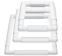 Steowsey Cadres de Cerceau de Broderie Carré Cadre de Broderie de Cerceau Rectangulaire Blanc Outils de Couture de Bricolage pour Quilting Silk-Painting