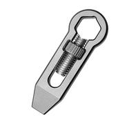 Steowsey Clé hexagonale en alliage de titane - Mini levier EDC, décapsuleur, porte-clés - Combinaison d'extérieur pour camping, randonnée