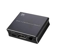 Steowsey Commutateur DP 8K Convertisseur DP 8K 1.4 Convertisseur de Commutateur Bidirectionnel 2X1/1X2 Prise en Charge 4K@120Hz 8K@30Hz pour Plusieurs Affichages