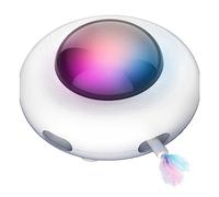 Steowsey Cute Toy Smart Teaser UFO Pet Turntable Attraper des D'EntraîNement Chargement USB Interactive Auto Pet Toy