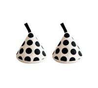 Steowsey Gants d'isolation de cuisine anti-brûlure gants isolants poignée gants isolation thermique gants mignon tissu pot cap veste noir