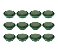 Steowsey Kit D'Arrangement de Fleurs Bricolage Vert Rond Mousse Humide Floral, AlléEs de Mariage Fleurs, DéCoration de FêTe (Mousse de Fleurs avec Bol, 12 PièCes)