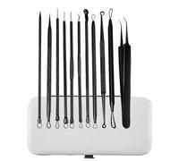 Steowsey Kit D'Outils de Suppression de Points Noirs 11 PièCes, Outil D'Extracteur de Boutons, Kit D'Acné pour Points Noirs