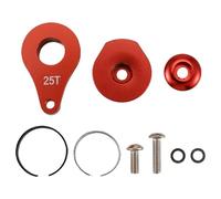 Steowsey Klaxon de bras servo de direction 25T 1 trou pour voiture RC Crawler à grand couple Numérique Pièces de mise à niveau Rouge