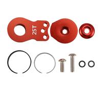 Steowsey Klaxon de bras servo de direction 25T à 3 trous pour voiture RC Crawler à grand couple - Pièces de mise à niveau numérique - Rouge