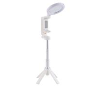 Steowsey Mini trépied Bluetooth portable télescopique multifonctionnel rotation à 360 degrés téléphone selfie bâton blanc A