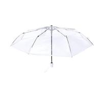 Steowsey Parapluie Transparent Automatique Parapluie Femmes Voiture Parapluie Compact Pliant Étanche Style Parapluie,transparent & blanc bord