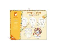Step by Step Drawing - Apprendre à dessiner - 20 Modèles Animaux - Kit Dessin Enfant - Apprentissage Dessin - Dès 6 ans