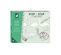 Step by Step Drawing - Apprendre à dessiner - 20 Modèles Dinos - Kit Dessin Enfant - Apprentissage Dessin - Dès 6 ans