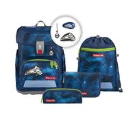 Step by Step Ensemble Cartable Cloud 5 pièces Tornister ergonomique avec réflecteurs, hauteur réglable avec ceinture abdominale, dès la 1ère classe, 19L