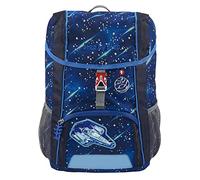 Step by Step Ensemble Sac à Dos Enfant avec Coussin d'assise, Mini Anneaux ergonomiques avec Sangle de Poitrine Amovible, pour Maternelle, Maternelle et Loisirs, 13 L, Star Shuttle Elio - Bleu/Noir
