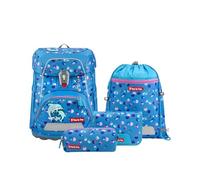 Step by Step Sac d'école bleu turquoise pour fille - FIT Schulranzen-Set 5 pièces Dolphin Finja 332661