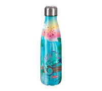 Step by Step Gourde isotherme en acier inoxydable vert turquoise pour boissons gazeuses, anti-fuite avec bouchon à vis, sans BPA et 100% recyclable pour l'école et les loisirs 0,5 l