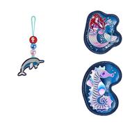 Step by Step Magic MAGS Reflect Star Seahorse Zoe 3 pièces Motif réfléchissant 2 appliques magnétiques et 1 pendentif pour sac à dos Bleu rose, Star Seahorse Zoe - Bleu-rose