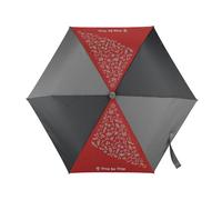 Step by Step Parapluie Magic Rain Effect Doppler pour enfants avec changement de couleur, sac et dragonne pour la 1ère à la 4e classe, rouge