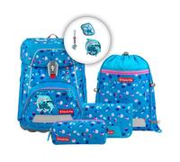 Step by Step Sac d'école bleu turquoise pour fille - FIT Schulranzen-Set 5 pièces Dolphin Finja 332661