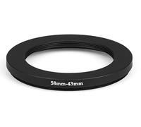 Step Down Bague adaptateur 58-43 mm 58 mm-43 mm Bague adaptateur 58 mm 43 mm 58 mm 43 mm Objectif Lens Cap Cover Filtre Bouchon Pare-soleil circulaire Passage vers le bas Cokin