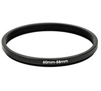 Step Down Bague adaptateur 60-58 mm 60 mm-58 mm Bague adaptateur 60 mm 58 mm 60 mm 58 mm Objectif Lens Cap Cover Filtre Bouchon Pare-soleil circulaire Passage vers le bas Cokin