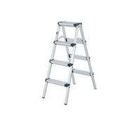 STEP Marchepied double pliable en aluminium 4 marches