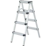 STEP Marchepied double pliable en aluminium 4 marches