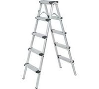 STEP Marchepied double pliable en aluminium 5 marches