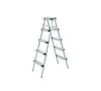 STEP Marchepied double pliable en aluminium 5 marches