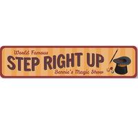 Step Right Up Circus Metal Sign