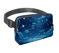 Step Up Your Outdoor Game, Sac banane avec sangle réglable pour homme et femme en déplacement, ciel étoilé bleu, Multicolore #06, 1.5x9.0x5.9in/4x23x15cm