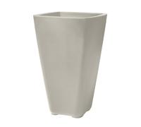 Step2 Bridgeview - Pot De Fleur Grand - Béton Jardinière Balcon Léger Et Facile À Déplacer - Plastique Rotomoulé - 42,8 X 42,8 X 66 Cm. Beige