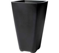 Step2 Bridgeview - Pot de Fleur Grand - Onyx noir | 42,8 x 42,8 x 66 cm - Jardinière Balcon Léger et Facile à déplacer - Plastique rotomoulé