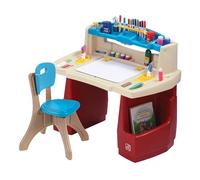 Step2 Deluxe Art Master Bureau & Chaise D'Enfant | Table De Créativité En Plastique Avec Espace De Rangement