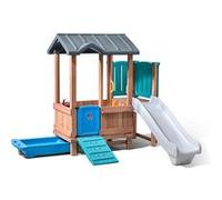 Step2 maison de jeu avec toboggan Woodland Adventure193 cm marron / bleu Bleu G