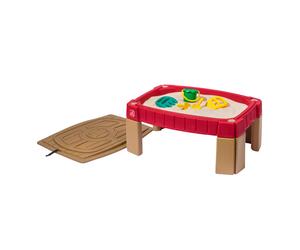 Step2 Naturally Playful Table à Sable | Table d’activité Sable Enfant / pour Enfants en Plastique avec Couvercle | 41.7x91.4x66 cm
