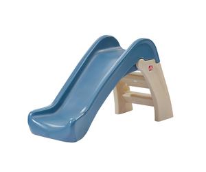 Step2 Play & Fold Toboggan pliant pour Enfants Gris / bleu | Toboggan enfant à partir de 18 mois | Toboggan de 103 cm en plastique