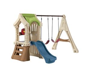 Step2 Play Up Gym Set Aire de Jeux Enfant avec Toboggan & Balançoire | Aire de jeux en Plastique pour les Enfants