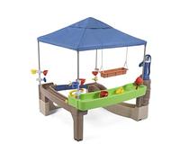Step2 Pump & Splah Shady Oasis Maison Enfant avec Jouets d'eau | Patio en plastique pour enfants avec Pompe à eau, table d'eau & accessoires | Adapté aux fauteuils roulants