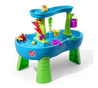 Step2 Rain Shower Splash Table d'eau avec 13 Accessoires - Bleu & Vert | Jeu extérieur Aquatique | Activité pour Le Jardin