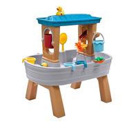 Step2 Rain Showers Splash Tub Table d'eau avec 10 accessoires - Gris & Marron | Activité pour le jardin