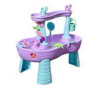 Step2 Rain Showers Unicorn Table d'eau en Plastique Violette & Bleue | Table de Jeu Licorne avec Set 13 Pièces, Effet Douche de Pluie, 18,9 L d'Eau