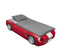 Step2 Roadster Toddler to Twin Lit Evolutif pour Enfant | Lit Voiture Rouge avec Barrières Latérales | en Plastique | Dimensions Maximales : 218,4 x 119,4 x 40,6 cm