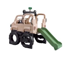 Step2 Safari Truck Climber Cadre D’Escalade Avec Toboggan | Structure À Grimper En Plastique Pour Le Jardin | Jeux Escalade Pour Enfants En Forme De Voiture
