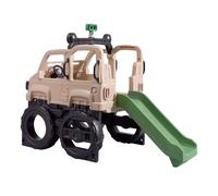 Step2 Safari Truck Climber Structure à grimper avec toboggan | Structure à grimper en plastique pour le jardin | Jouets pour enfants en forme de voiture