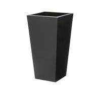 Step2 Tremont Pot De Fleur - Carré Et Grand - Onyx Noir | Jardinière Balcon Léger Et Facile À Déplacer - Plastique Rotomoulé - 38,1 X 38,1 X 71,1 Cm