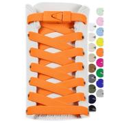 Stepace 2 Paires Lacets Élastiques,8mm Sans Laçage Pour Enfants Et Adultes Orange 120