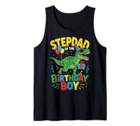 Stepdad of The Birthday Party Outfit Dinosaure Bonus Dad Débardeur
