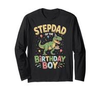 Stepdad of The Birthday Party Outfit Dinosaure Bonus Dad Manche Longue