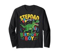 Stepdad of The Birthday Party Outfit Dinosaure Bonus Dad Manche Longue