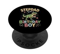 Stepdad of The Birthday Party Outfit Dinosaure Bonus Dad PopSockets PopGrip Adhésif